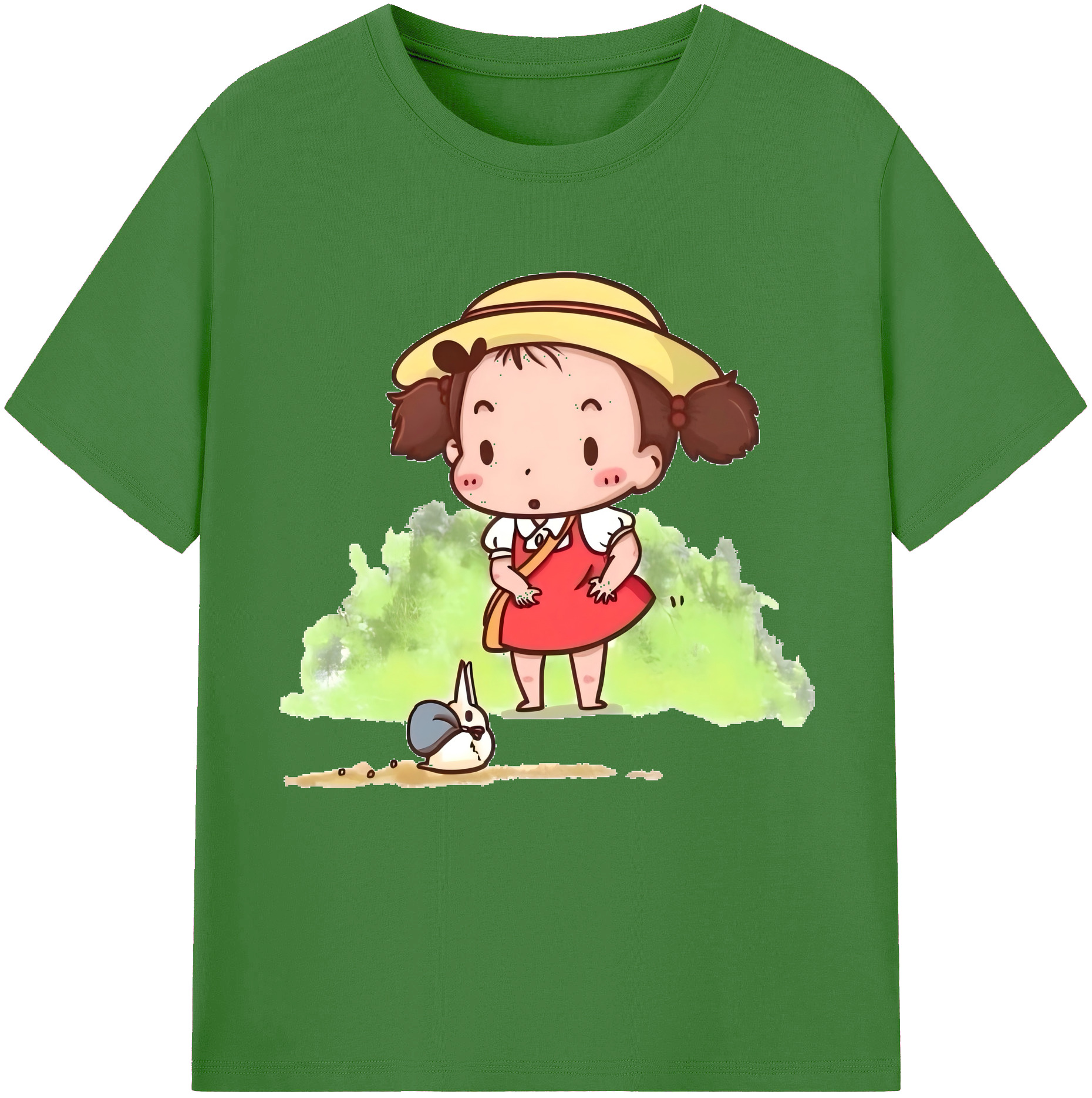（画像用） となりのトトロ 草壁メイ 草壁サツキ My Neighbor Totoro Satsuki Kusakabe Mei Kusakabe レディースカジュアルプリントTシャツ（綿100％）